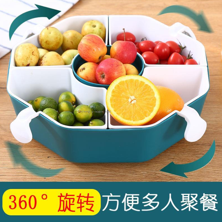 35823 Hot Pot platter, vegetable washing basin, draining basket, household double-layer multi-compartment fruit plate, ingredients, vegetables, and vegetable basket Specification image