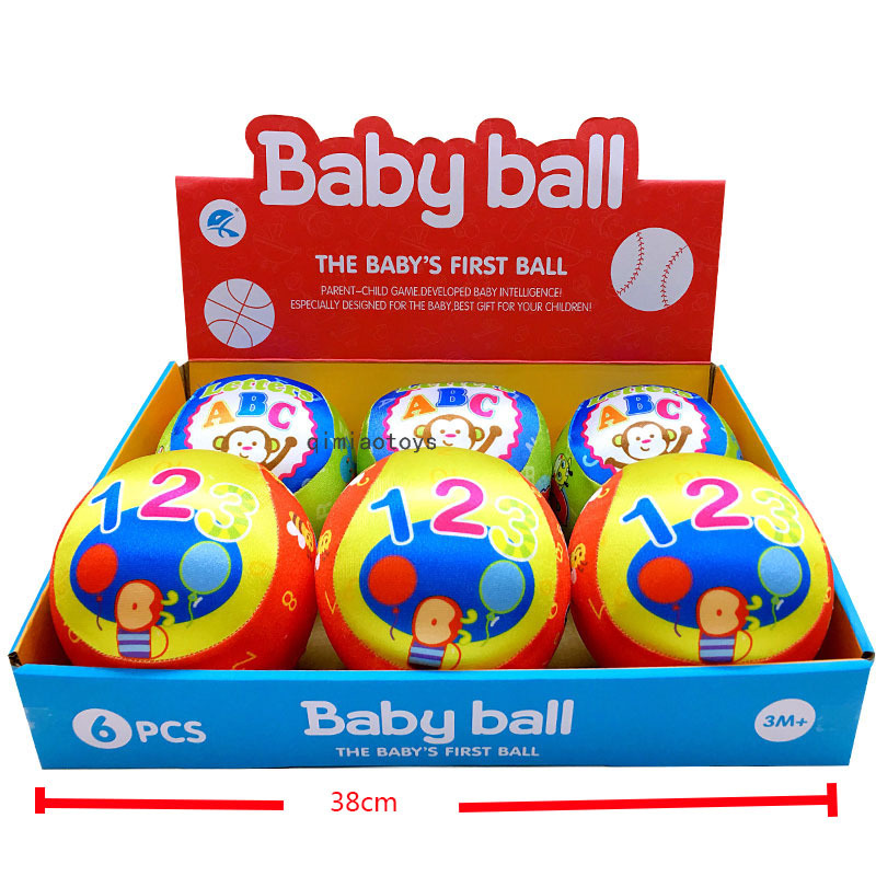 Infant and toddler toys, learning balls, animal cognitive balls, baby hand-held balls, toy balls, rattle balls, 5-inch baby cloth balls Item Picture