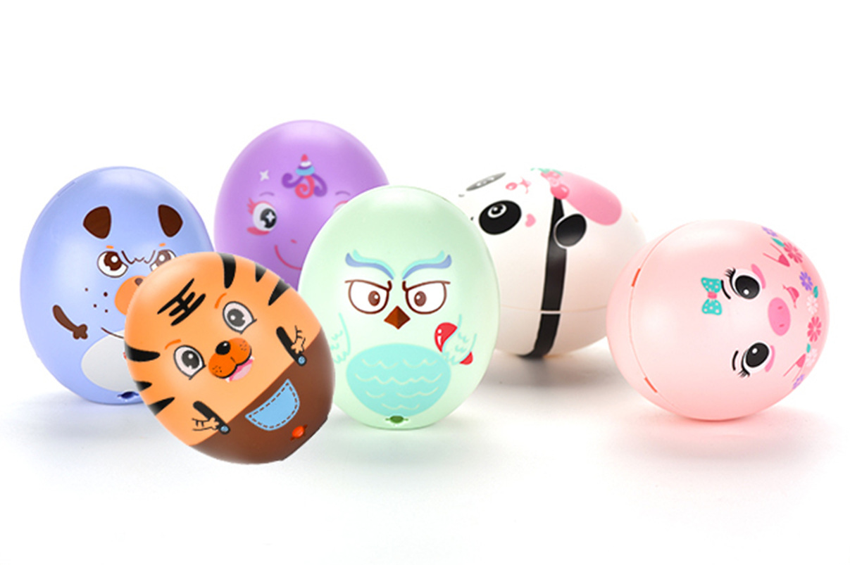Cross-border diy toy manufacturer direct sales of cute and fun egg-filled candy toys, boys' and girls' assembly building block cars, cute egg assembly cars details Picture