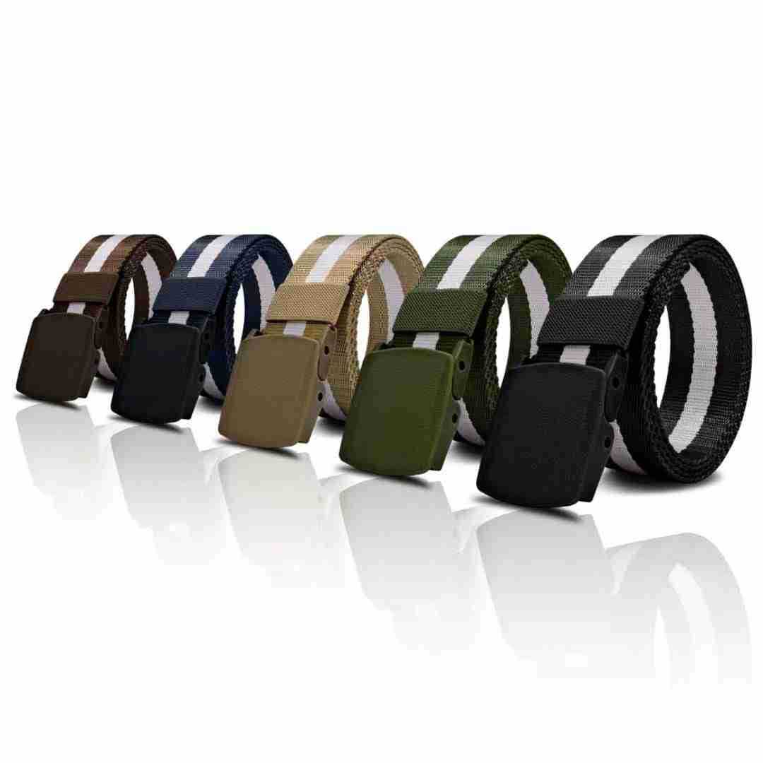 Woven universal wide waist Korean version of imitation nylon single lap 100 match men's belt manufacturers direct leisure belt outdoor