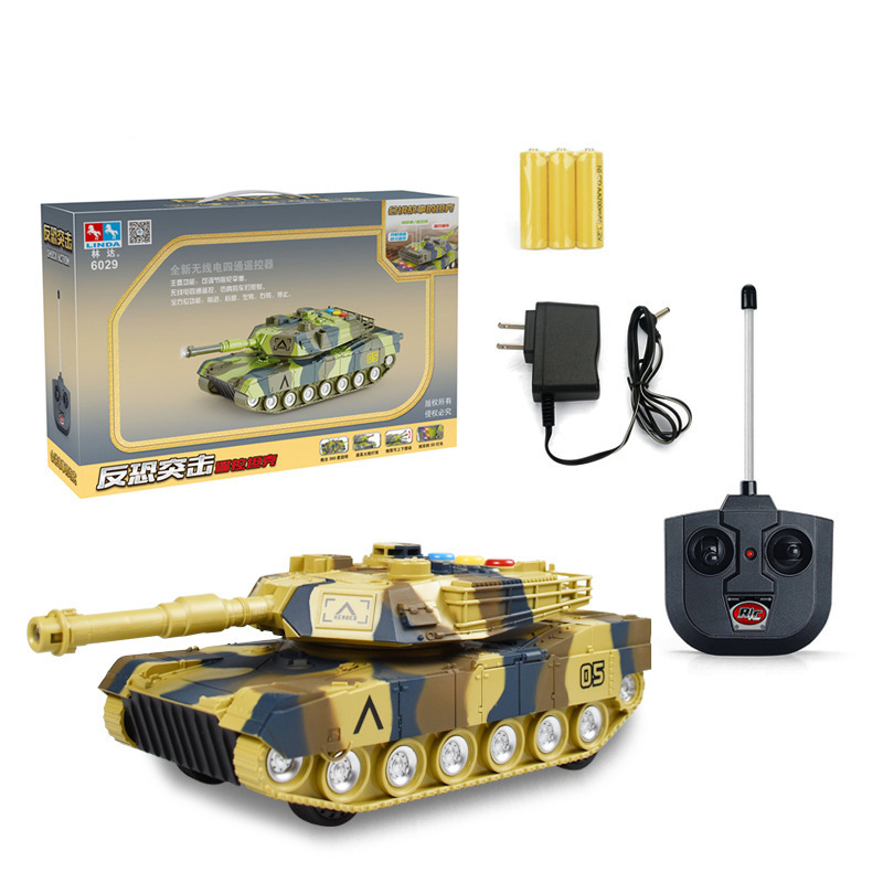 Novel toys, four-way remote control military tank model, children's early education story machine model, remote control car factory direct sales Application Scenario