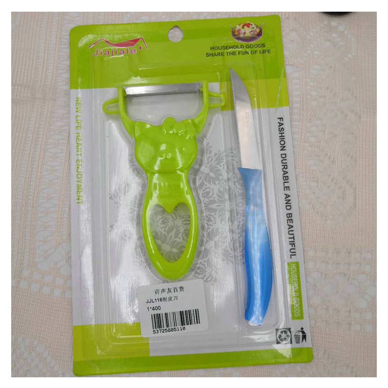 116 Peeler, multi-functional single-head fruit knife, stainless steel fruit knife, plastic handle, practical kitchen fruit knife Item Picture