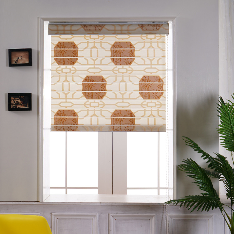 Chinese bamboo jacquard curtain finished product blinds bedroom bathroom shading curtain soft gauze curtain details Picture