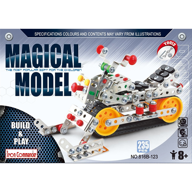 3d metal assembly building block models, mini toys, engineering vehicles, steel commanders, children's assembly early education toys Specification drawing