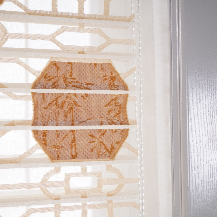 Chinese bamboo jacquard curtain finished product blinds bedroom bathroom shading curtain soft gauze curtain Specification drawing