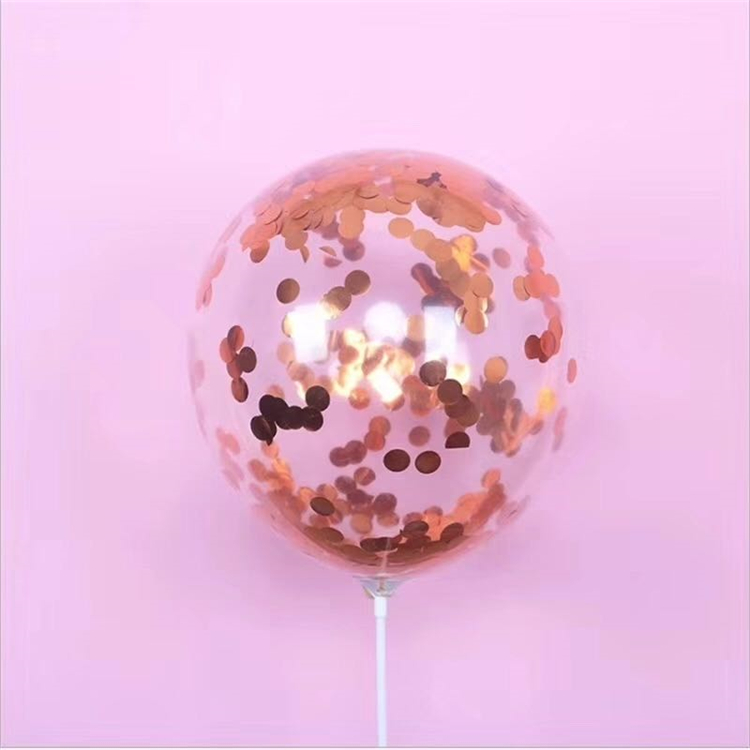 Wholesale of fashionable party decoration balloons, transparent sequin decoration balloons, wedding and birthday scene decoration, latex balloons Specification image
