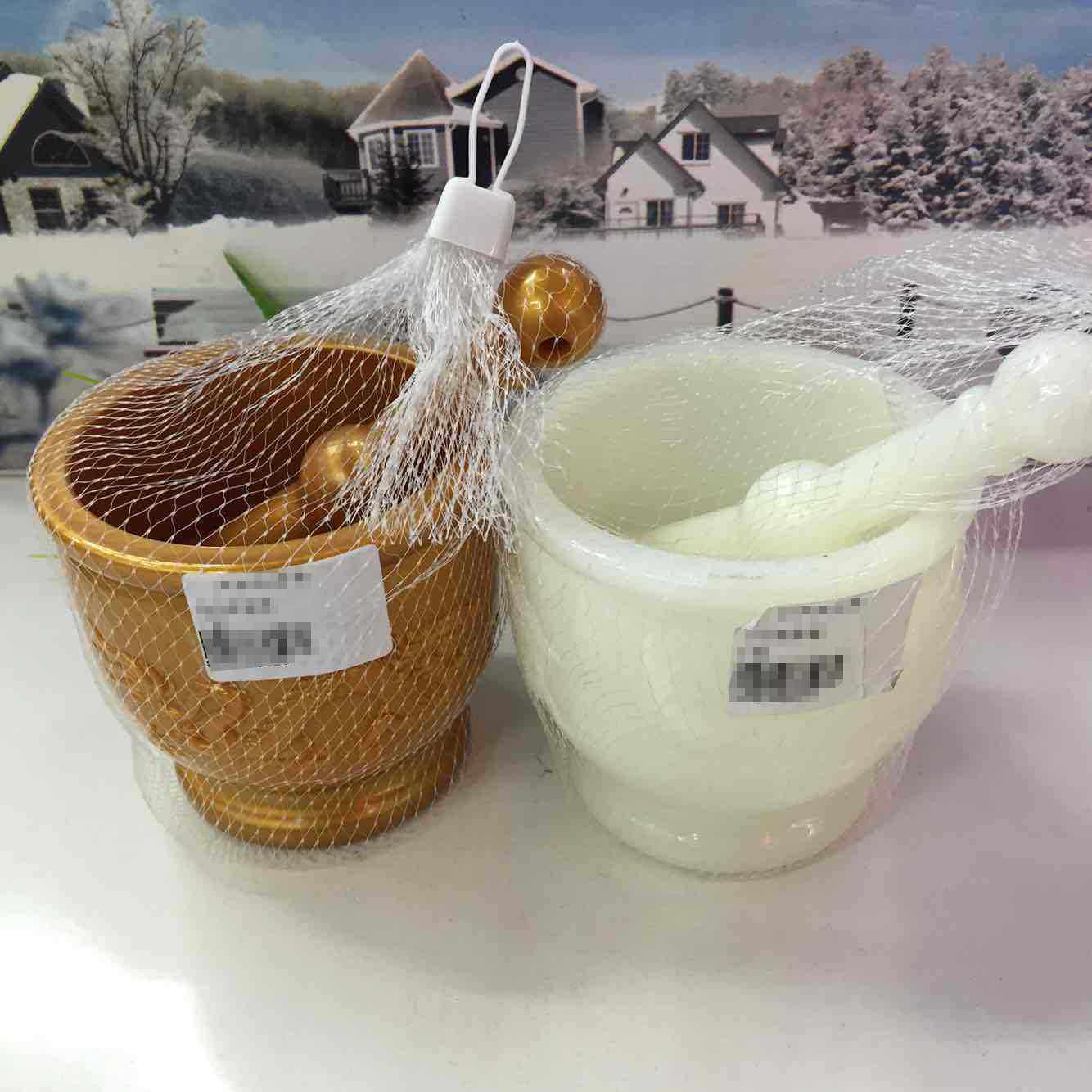 Factory direct sales of manual garlic mince mixer, ceramic garlic mortar, garlic paste mixer, garlic press, kitchen household garlic smashing jar wholesale