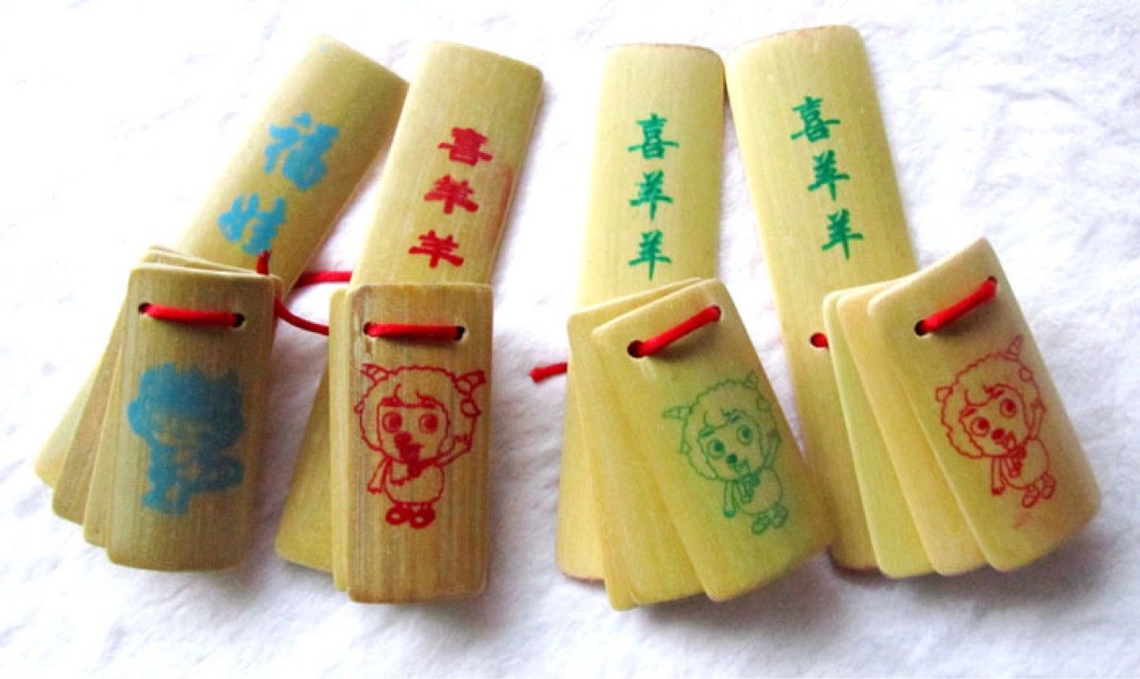 Xiyangyang Children's rap crosstalk Bamboo board, natural bamboo and wood small rap board, street stall wholesale supply
