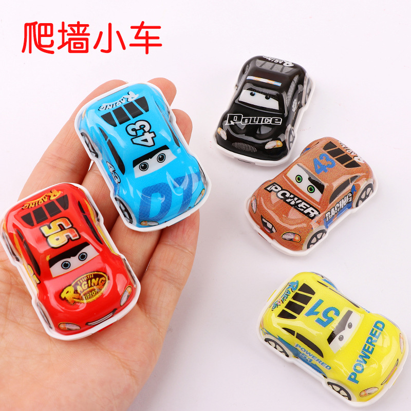 PVC digital label mini wall climbing car, children's toys, inertial car, small car toys, climbing car, free gifts wholesale details Picture