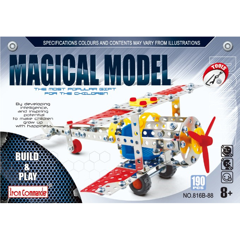 Children's screw-tightening toy assembly 3D metal disassembly and assembly engineering vehicle screw nut motorcycle model, educational Application Scenario