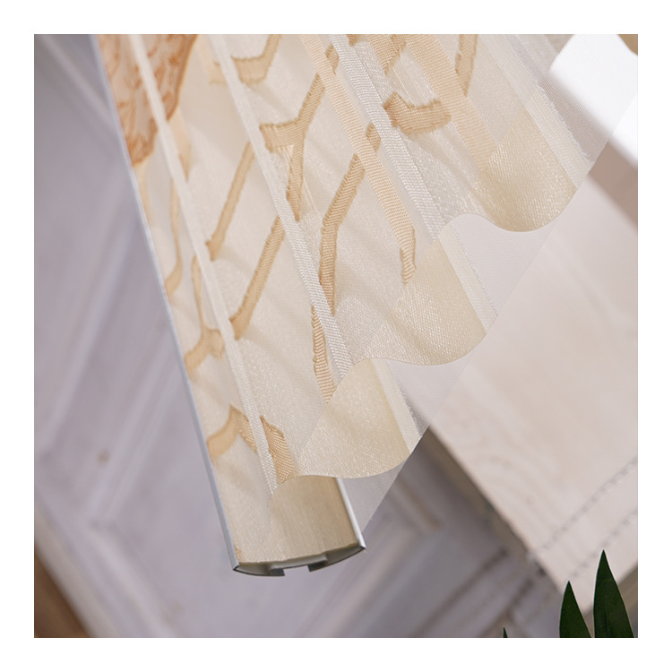 Chinese bamboo jacquard curtain finished product blinds bedroom bathroom shading curtain soft gauze curtain Item Picture