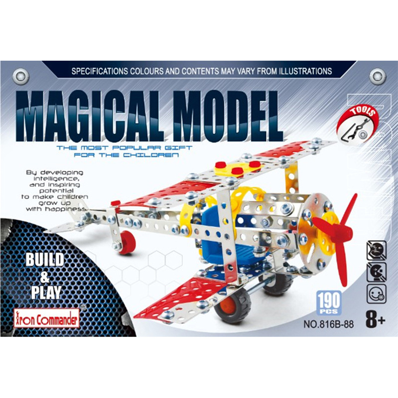 Children's screw-tightening toy assembly 3D metal disassembly and assembly engineering vehicle screw nut motorcycle model, educational Specification drawing