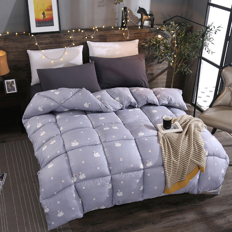 ywxuege Snow Pigeon bedding new feather velvet winter quilt Warm quilt core Little swan details Picture