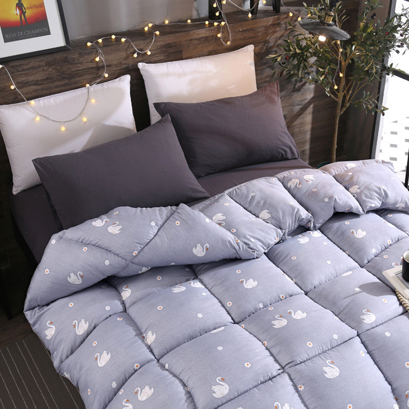 ywxuege Snow Pigeon bedding new feather velvet winter quilt Warm quilt core Little swan Specification image