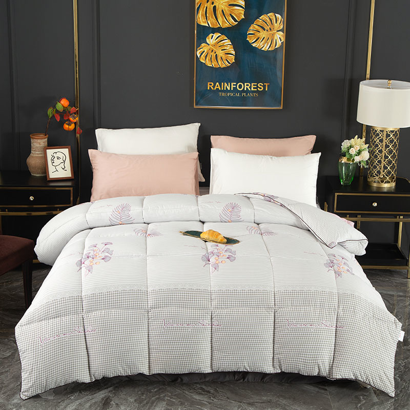 ywxuege Snow Pigeon bedding new feather velvet winter quilt warm quilt core only love1 bed sheet and quilt cover four-piece set home textile bedding