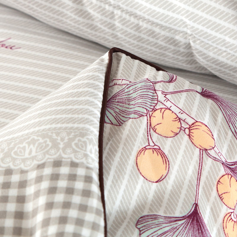 ywxuege Snow Pigeon bedding new feather velvet winter quilt warm quilt core only love1 bed sheet and quilt cover four-piece set home textile bedding details Picture