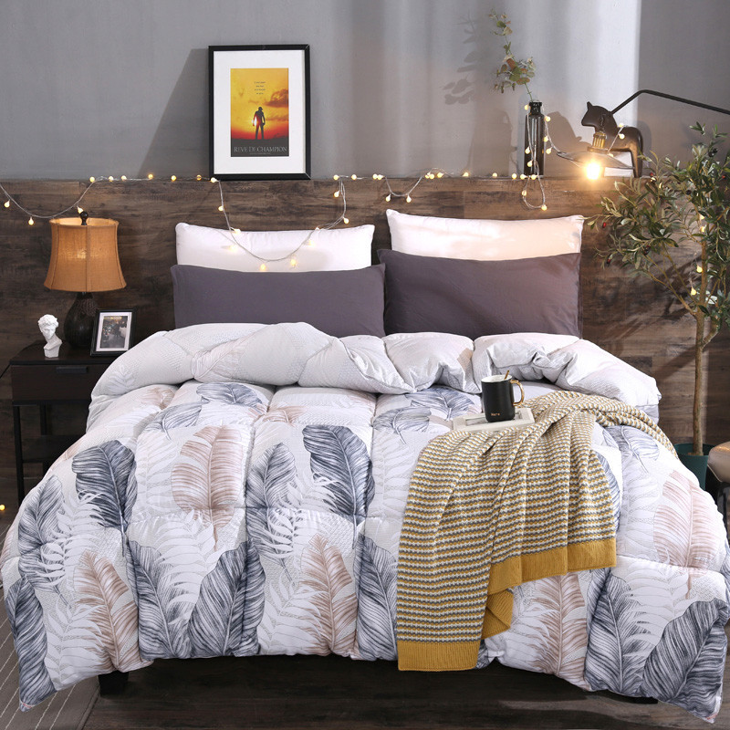 ywxuege snow pigeon bedding new feather velvet winter quilt warm quilt core feather - white