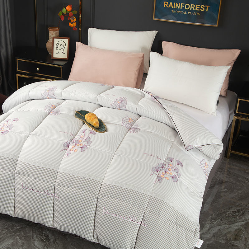 ywxuege Snow Pigeon bedding new feather velvet winter quilt warm quilt core only love1 bed sheet and quilt cover four-piece set home textile bedding Item Picture