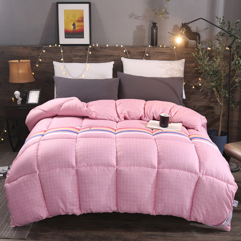 ywxuege Snow Pigeon bedding New Feather Velvet Winter Quilt Warm Quilt Core Dragonfly - Pink 2