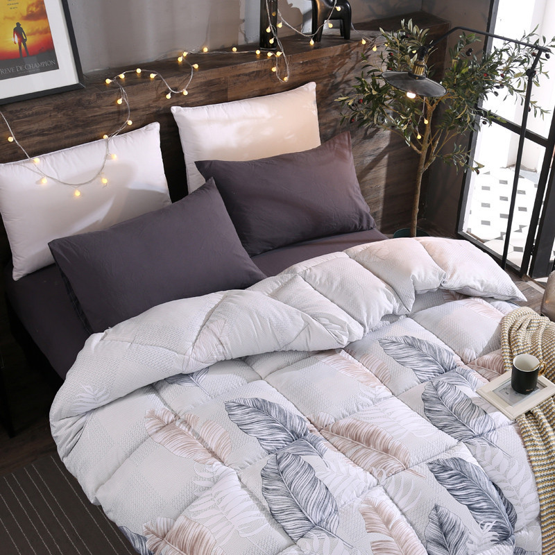 ywxuege nieve paloma ropa de cama nueva llegada plumas terciopelo de invierno edredón cálido edredón núcleo feather - white sheet edredón set de 4 piezas textil para el hogar ropa de cama Specification image