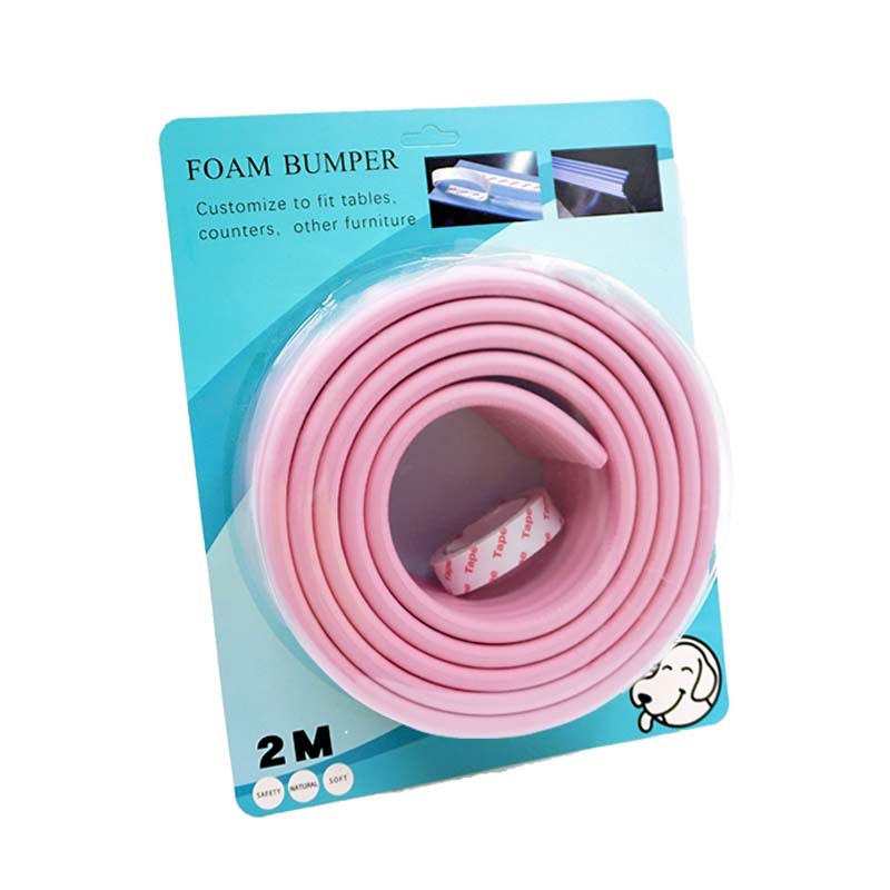 2-meter W-shaped protective strip for children with card-absorbing installation, safety protection strip for kindergarten babies to prevent bumps and knocks Item Picture