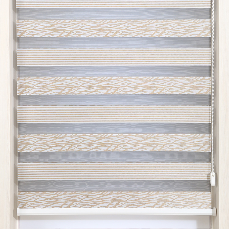 Bathroom kitchen shutter manual lift waterproof oil proof shutter soft gauze curtain day and night curtain zebra curtain details Picture
