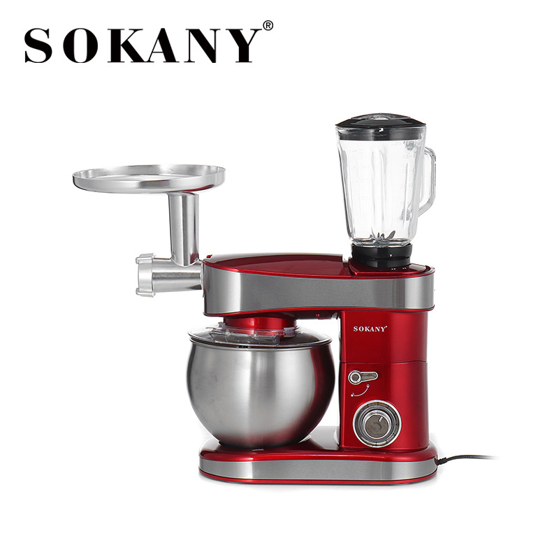 Cross-border sokany213C multi-functional household chef machine, juicer, meat grinder, electric 3-in-1, European standard in stock Item Picture