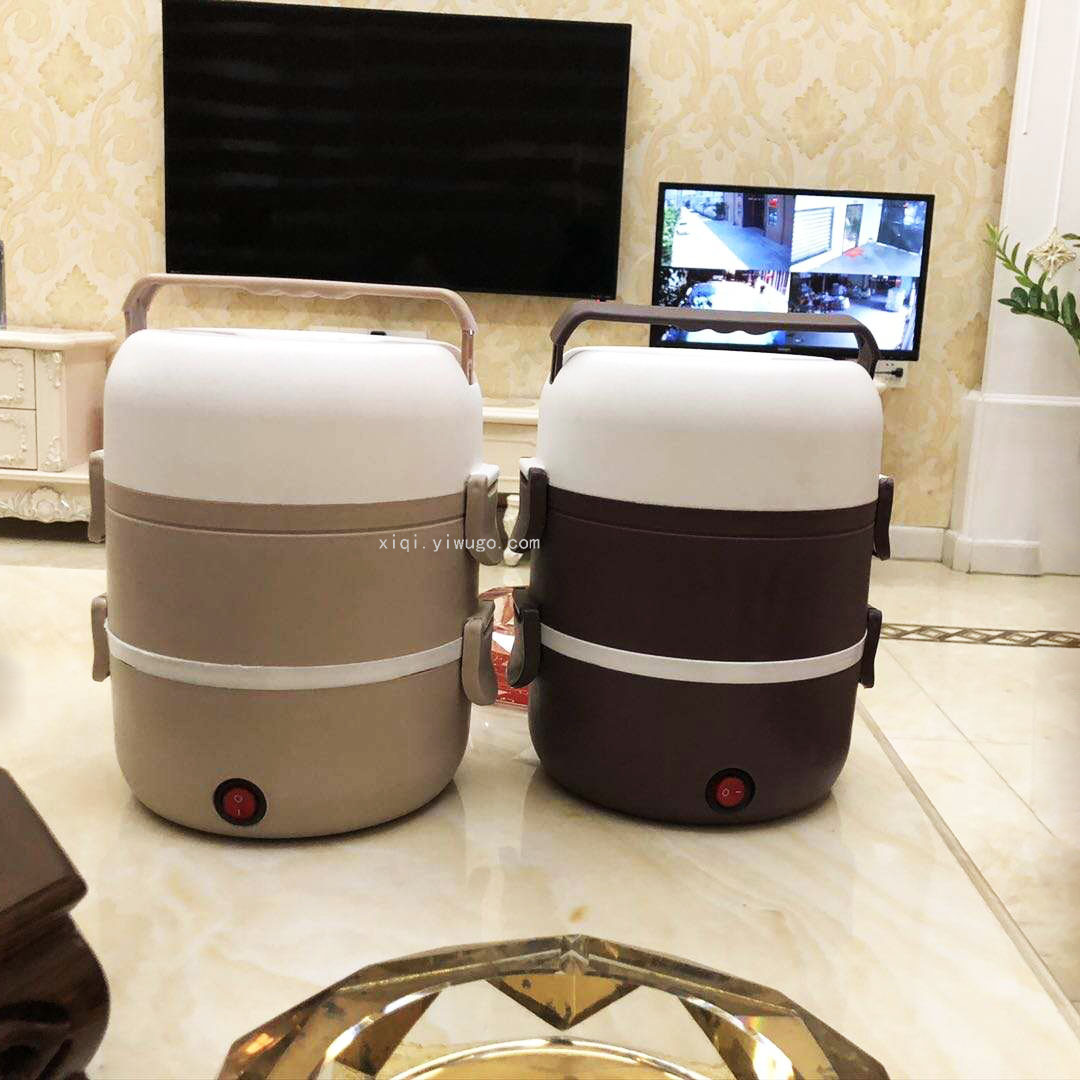 Creative Gift Round three-layer electric lunch box Portable portable lunch box Office heated lunch box RS-8616