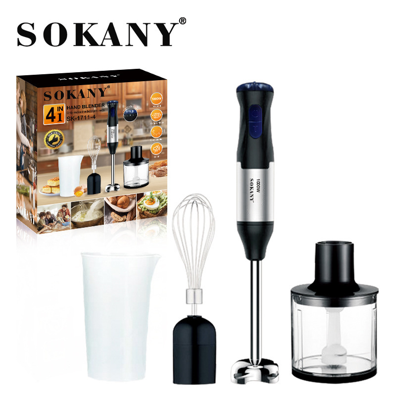 sokany1711-4 Portable mixer, food pulverizing stick, portable mixer, egg beater wheel set Item Picture
