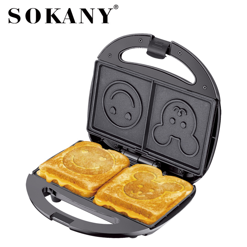 [venta caliente transfronteriza] SOKANY121 smiley machine sándwich pan horneado adorable torradera hogar multifuncional