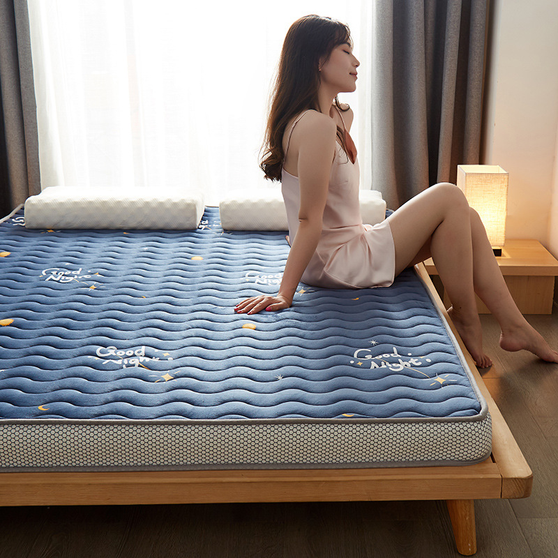 Three-dimensional quilted crystal velvet milk velvet mattress thickened autumn and winter warm student mattress Magical dream