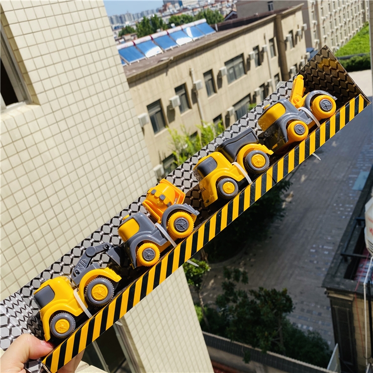 Cross-border foreign trade yellow construction engineering vehicle/toy vehicle 4-piece set fun engineering vehicle set toy street stall hot Item Picture