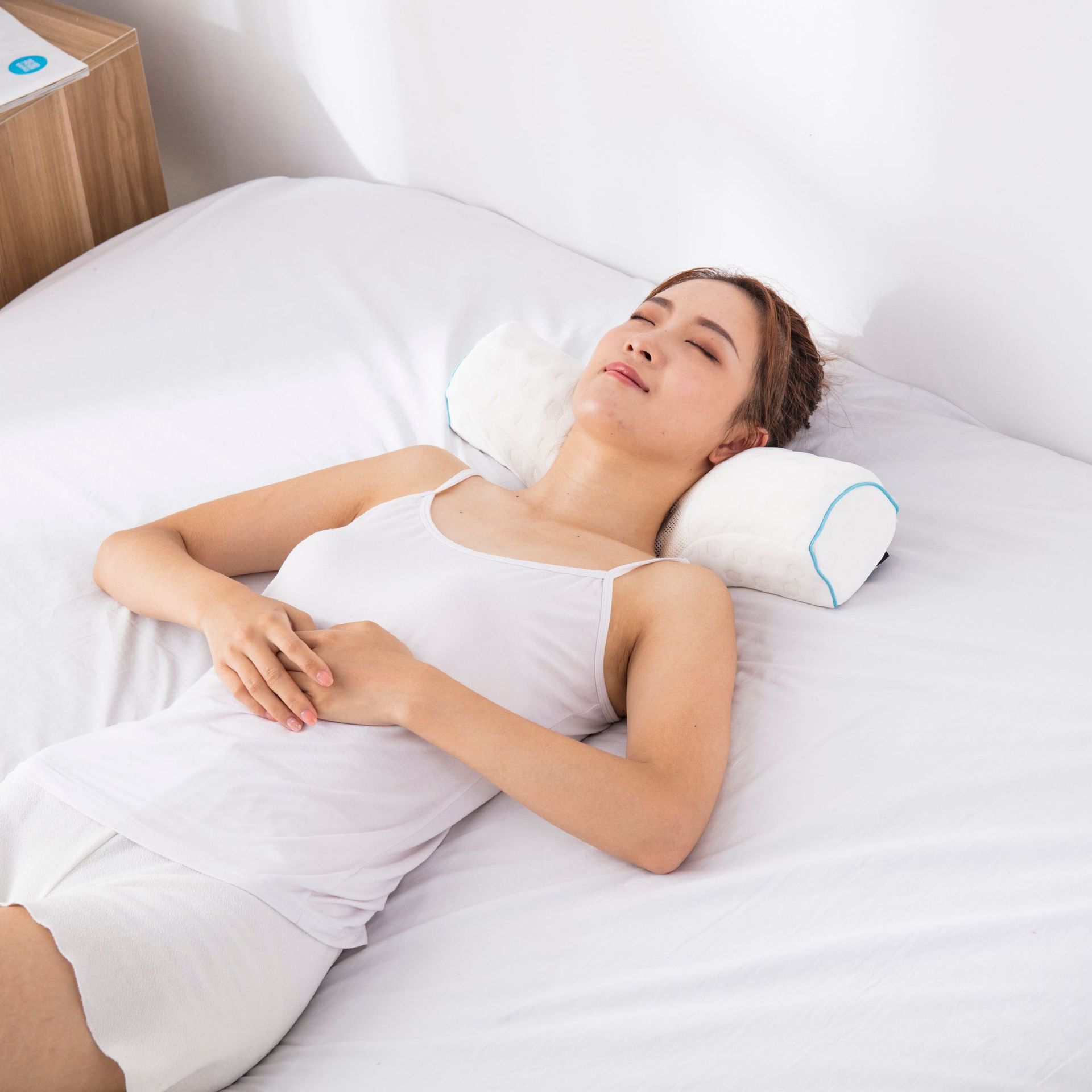 Jianshi Neck Pillow, cervical pillow, multi-color magnetic pillow, germanium stone, Bian Stone, memory pillow, Mini pillow manufacturer wholesale Specification image