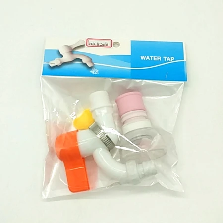 Sunshine Department Store's hanging card bagged plastic faucet + hose clamp + splash-proof showerhead is retractable