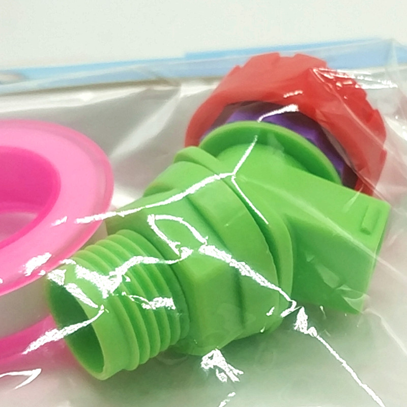 Sunshine Department Store bagged hanging card plastic green faucet rotating nozzle + waterproof raw tape set Specification image