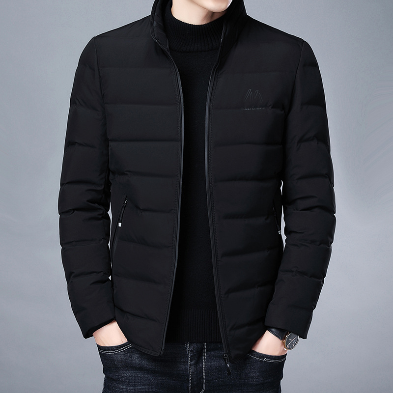 羽绒男短款中年男士羽绒服轻薄2020新款冬季立领羽绒袄子外套批发