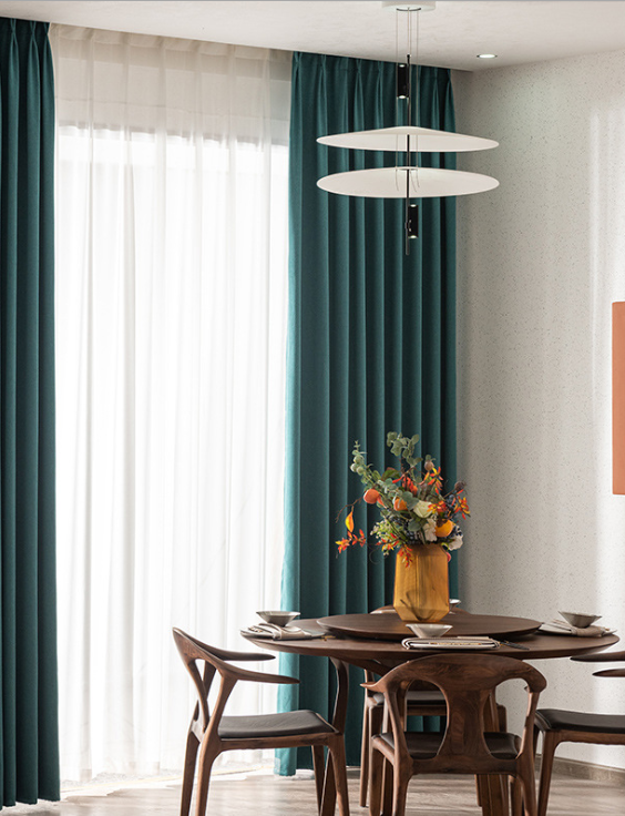 Double-sided linen full blackout curtain fabric for modern and simple bedroom and balcony solid color wholesale customization Specification image