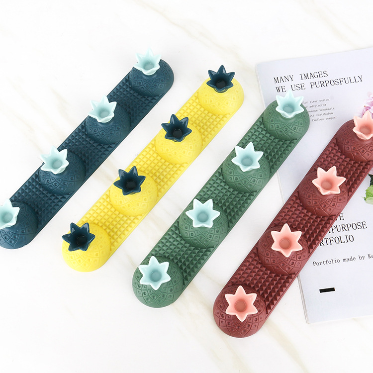 Nordic-style creative plastic hooks for home use, kitchen, bathroom, wall and entrance, four-piece hooks, no need for drilling, no marks, sticky hooks Specification image