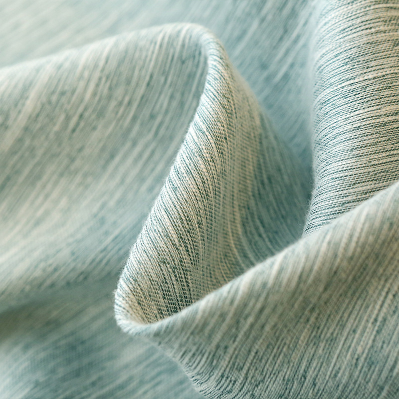 Solid-color blackout fabric for the bedroom and living room, simple and modern curtains made of cotton Specification image