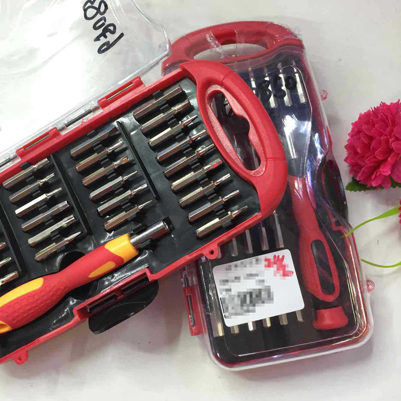 "Fashionable and creative 27-in-one multi-functional household combination hardware screwdriver tool box factory direct sales. Specification image