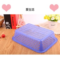 2 yuan stall vegetable basket spot plastic multicolor square hollow drain basket basket malatang shop basket wholesale
