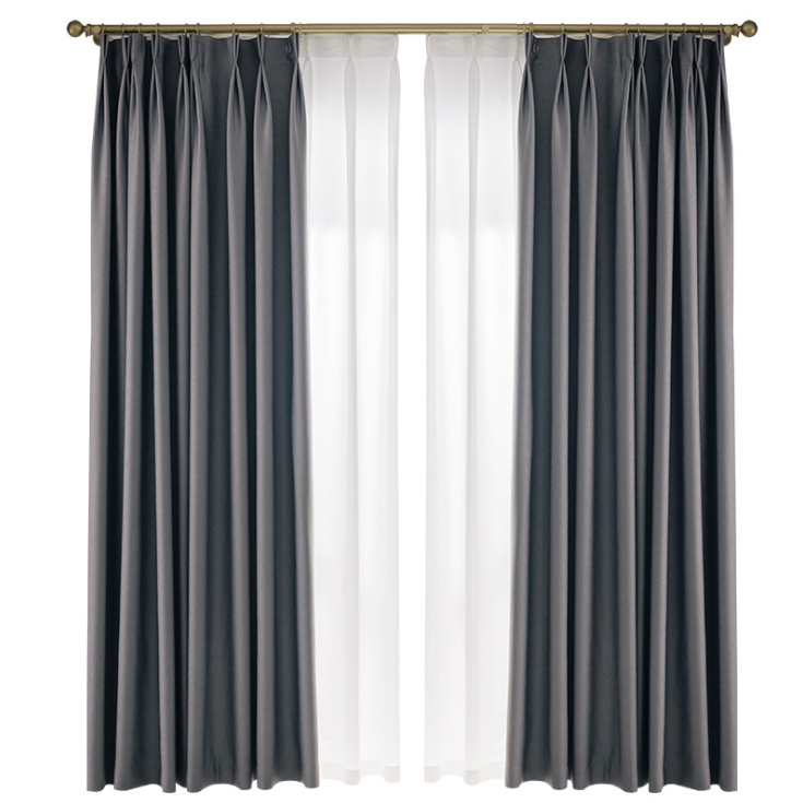 Wholesale of pure cotton light luxury satin light-blocking and heat-insulating simple modern solid color curtain fabric with retro texture Application Scenario
