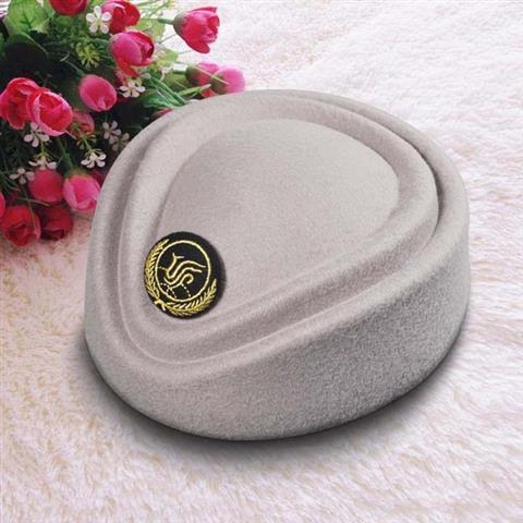 New double-layer flight attendant caps, aviation college caps, band caps, stage performance caps, ktv front desk caps, beauty and wedding photography caps details Picture
