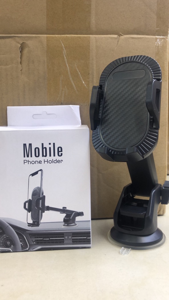 批发汽车用品碳纤维车载手机支架伸缩吸盘支架出风口手机导航支架
