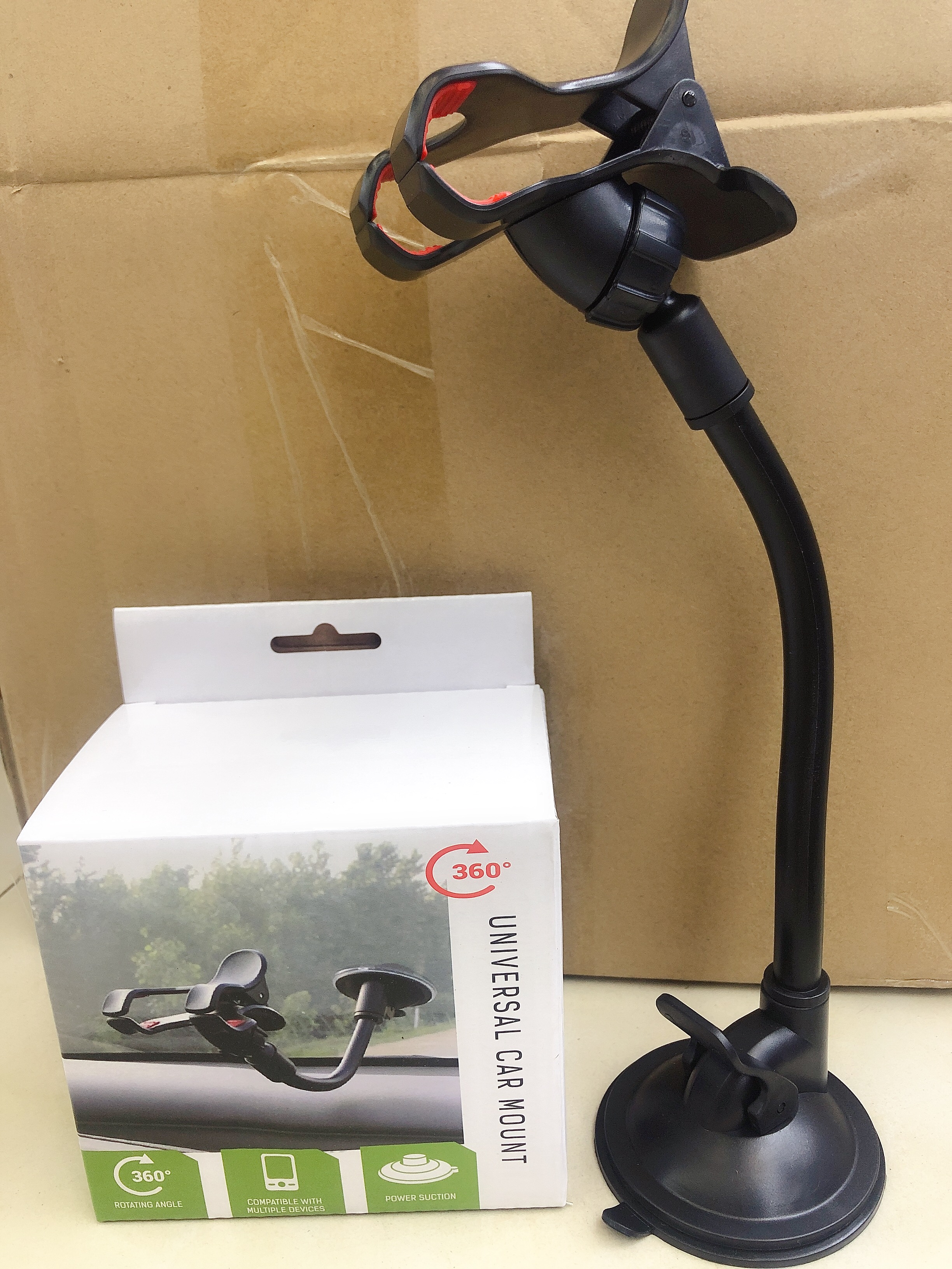 软管双夹 车载支架 360度旋转