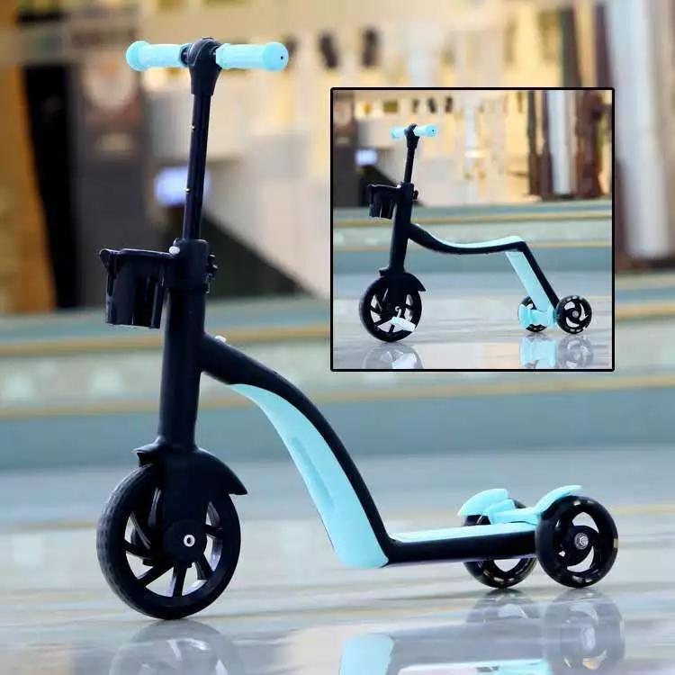 The new three-in-one children's scooter, bicycle, exercise bike and baby bike are sold directly by the manufacturer. They can be seated, ridden and slid details Picture