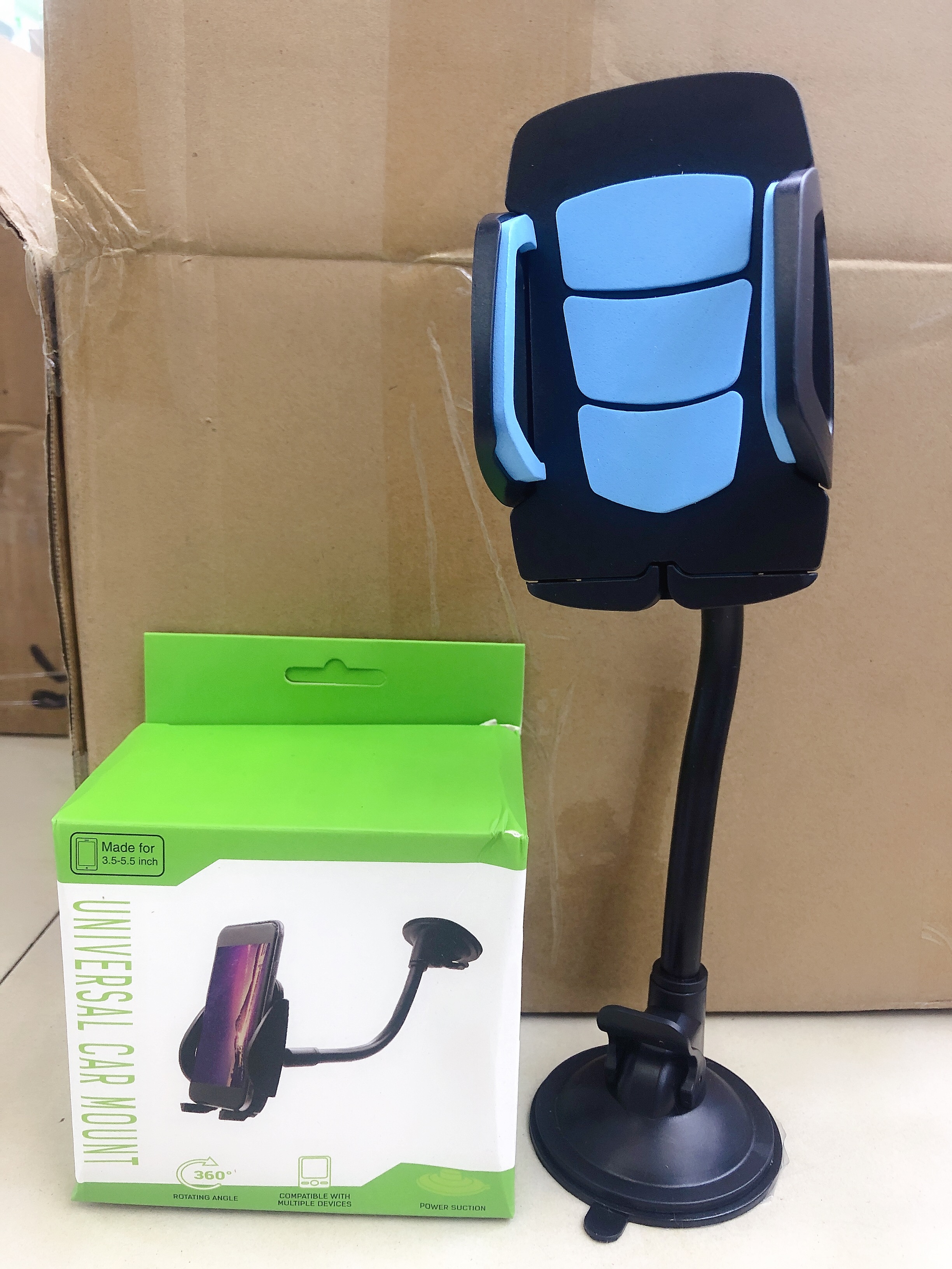 车载手机支架吸盘长杆汽车导航仪手机支架车内仪表台手机夹