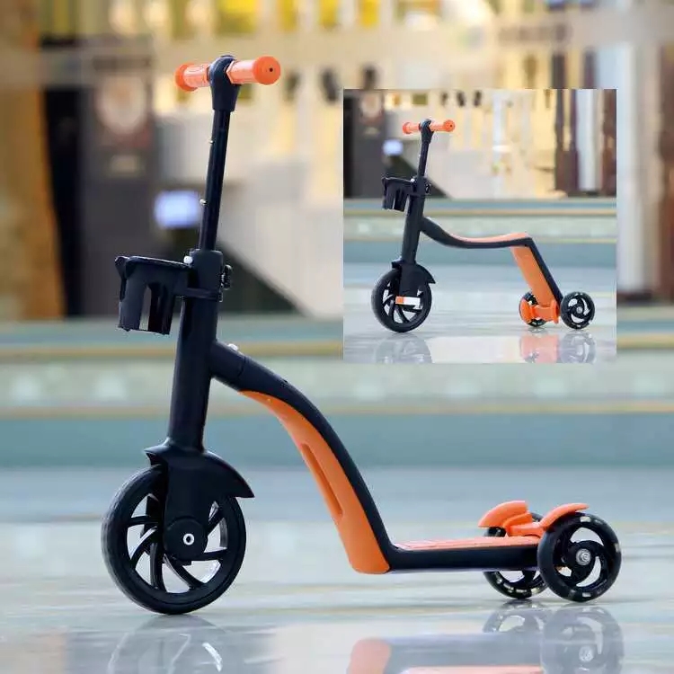 The new three-in-one children's scooter, bicycle, exercise bike and baby bike are sold directly by the manufacturer. They can be seated, ridden and slid full figure