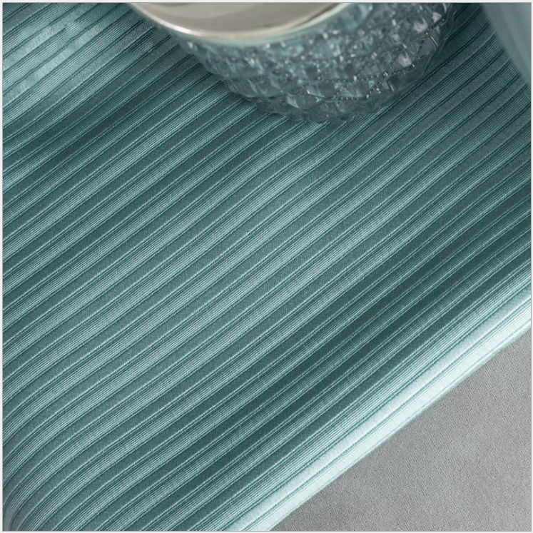 The solid color of the Mediterranean-style American striped curtain fabric for sunshade is modern and simple Application Scenario
