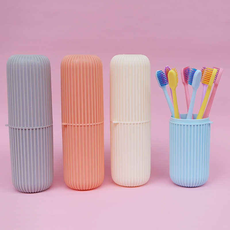 Douyin's same style macaron toothbrush set for adults, 8-piece soft bristles, travel set, portable, OEM customized Specification image